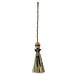 Vassoura de Bruxa Decorada com Pedras Turmalina Negra 50cm - Afasta as Mas Energias - Image 5