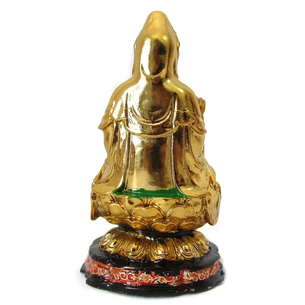 Kuan Yin Dourada 11cm - Deusa da Compaixao - Image 2