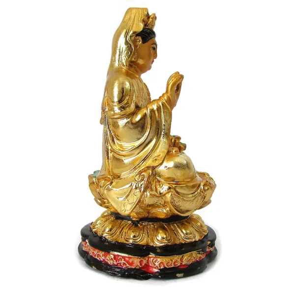 Kuan Yin Dourada 11cm - Deusa da Compaixao - Image 4