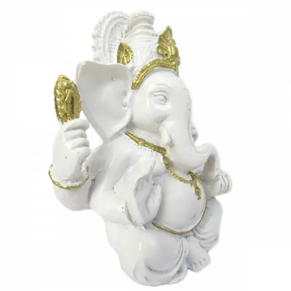 Estatua Ganesha 11cm - Branco - Image 2