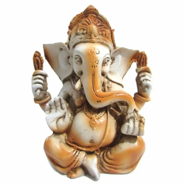 Estatua Ganesha 11cm - Bege