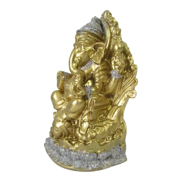 Ganesha Dourado no Trono 13cm - Image 3