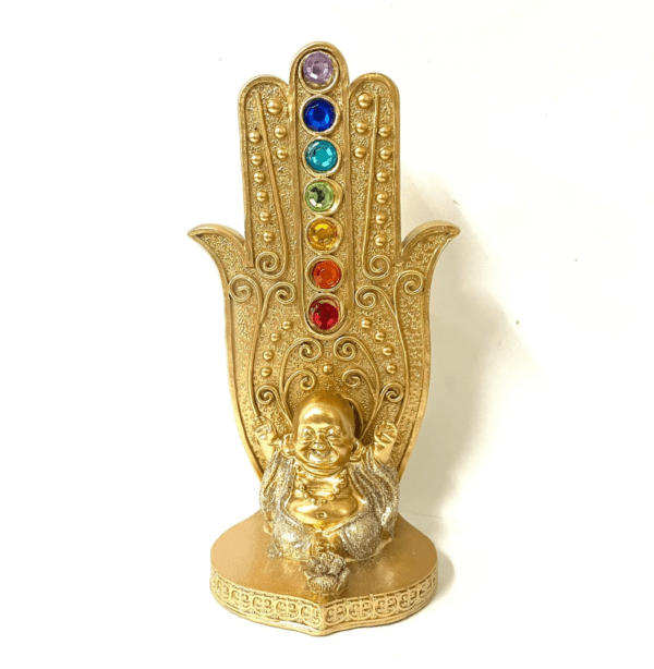 Incensario Mao Hamsa Sete Chakras - Buda da Fortuna