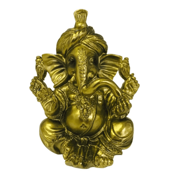 Estatua Ganesha com Turbante em Resina 11cm