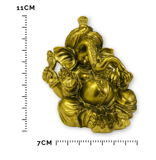 Estatua Ganesha com Turbante em Resina 11cm - Image 2